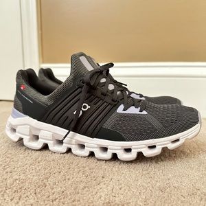 Black and Purple On Cloud Cloud Swift Tennis Shoes